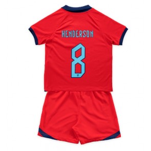 Lacne Dětský Futbalové dres Anglicko Jordan Henderson #8 MS 2022 Krátky Rukáv - Preč (+ trenírky)